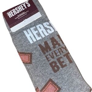 Hersheys Chocolate Bars Men’s Crew shoe size 6-12  Candy Funny gray brown new